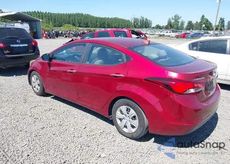 2016 Hyundai Elantra Se from USA, damaged, VIN 5NPDH4AE5GH698985
